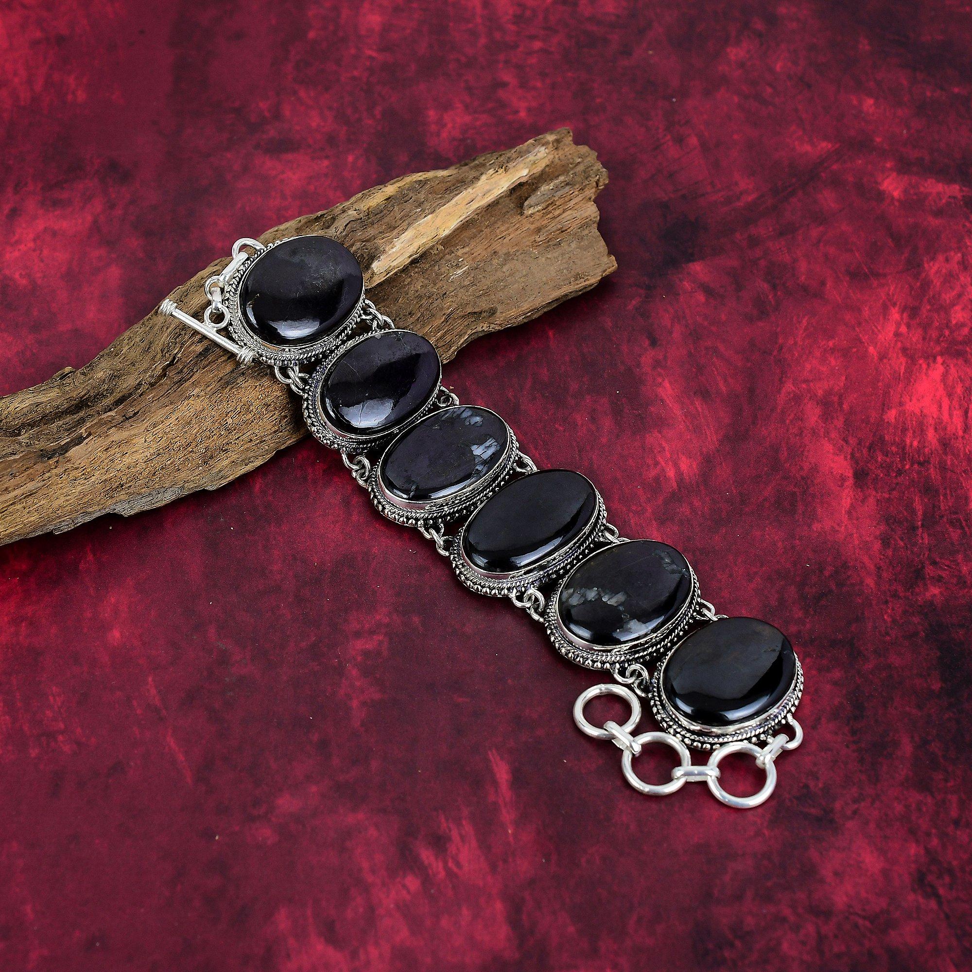 Браслет из сугилита, ювелирные изделия из цельного серебра 925 пробы с драгоценными камнями, браслет ручной работы на День матери