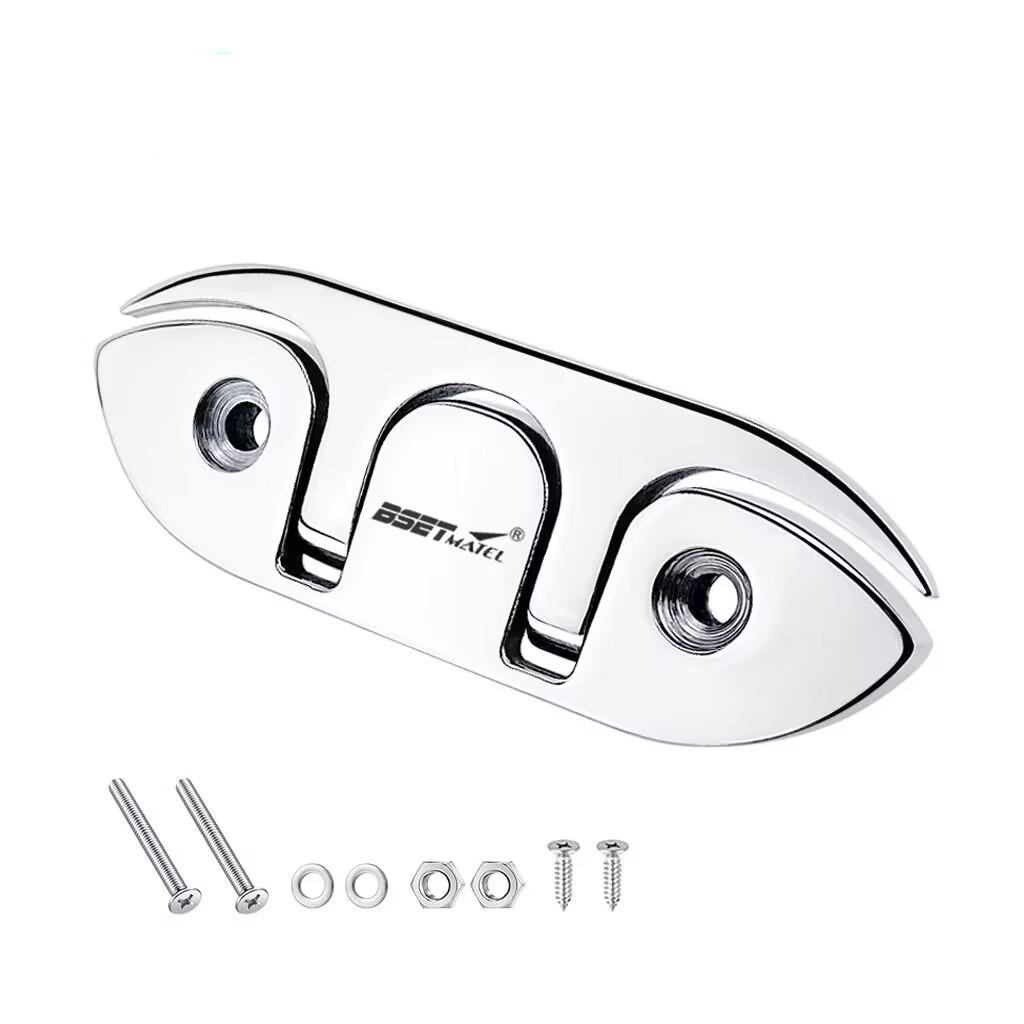 Морские складные пряжки из нержавеющей стали, 2 шт. в упаковке, откидные пряжки для швартовных тросов Морские швартовные пряжки с крепежными винтами для лодок, каяков, палубных тросов