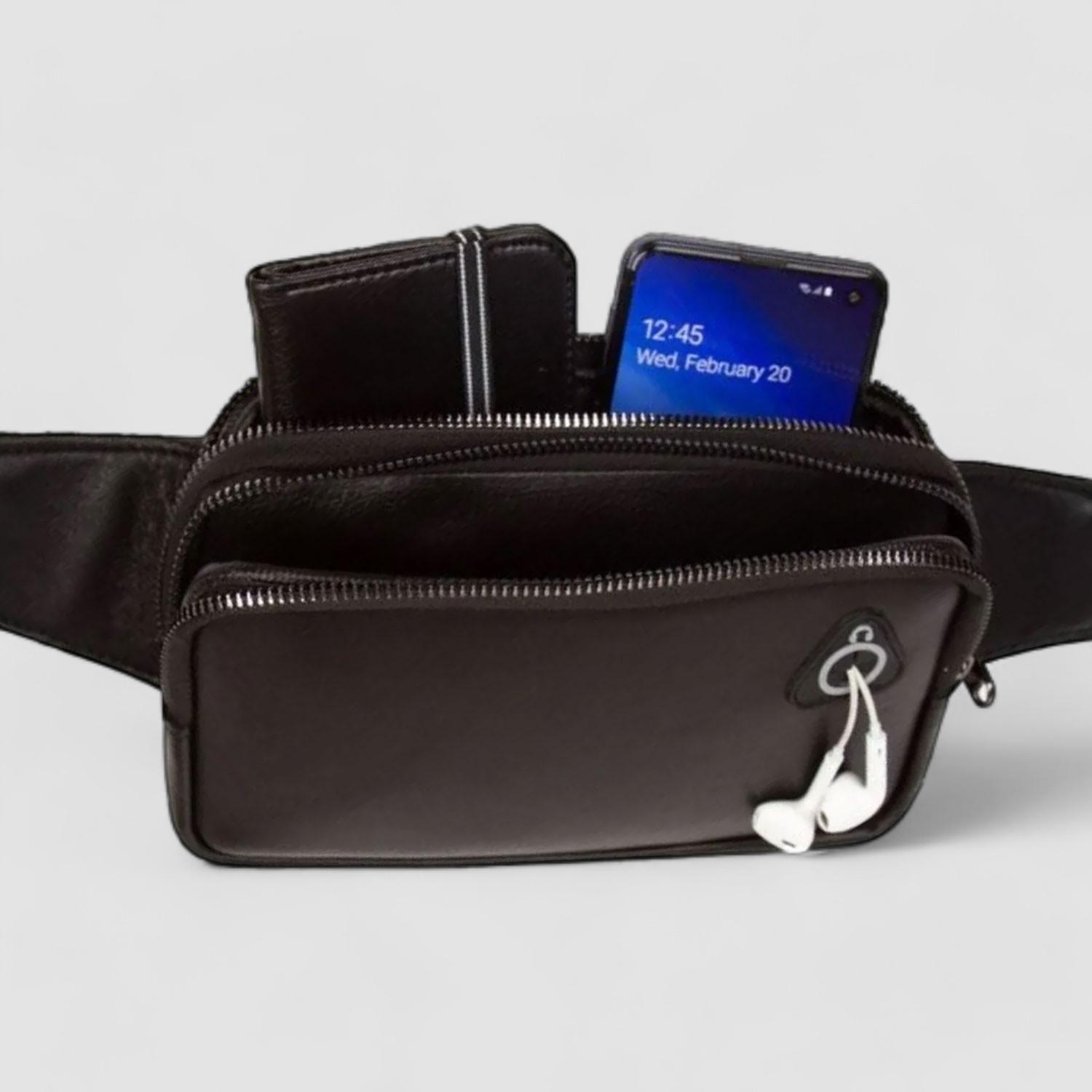 Lederax Мужская длинная сумочка из натуральной кожи Waist Pack LD501