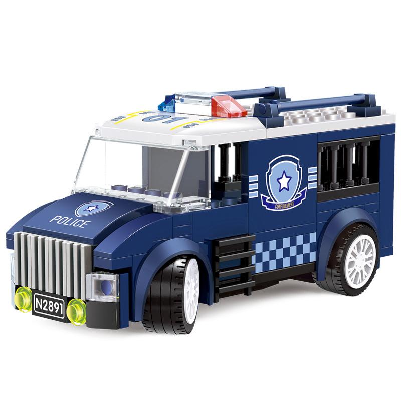 WANGE Sport Vehicles Police Prison Vehicle Speed Champions Building Block City Technique Car Model Car Toy Children's Gift No.2891