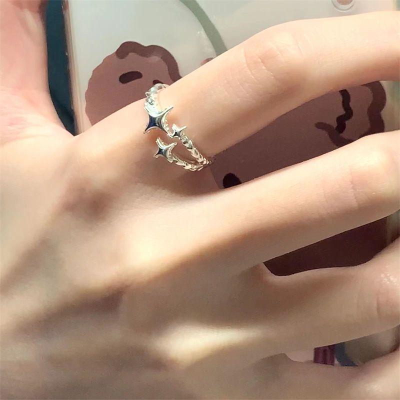 Маленькое кольцо со звездой для женщин, женские милые украшения на открытый палец, одинаковые для девушек и студентов