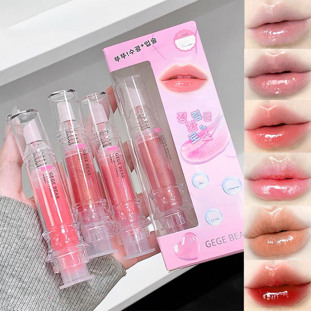 GEGE BEAR Lip Essence Gloss, Autumn/Winter Mirrored Hydrating Lip Serum with Subtle Shimmer for Brightening and Moisturizing Lip
