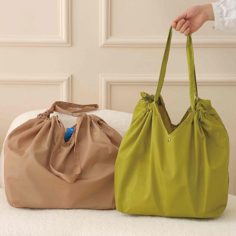 Fashion Foldable Eco-Friendly Shopping Bag Tote Folding Pouch Handbags Convenient Large-capacity for Travel Grocery Bag