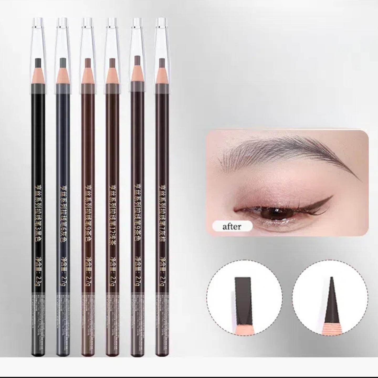 Pull-string Eyeliner Pencil: Waterproof, Sweat-proof, Fade-resistant, Creates Distinct Strands for Natural "Wild" Brows, Smooth & Natural Application
