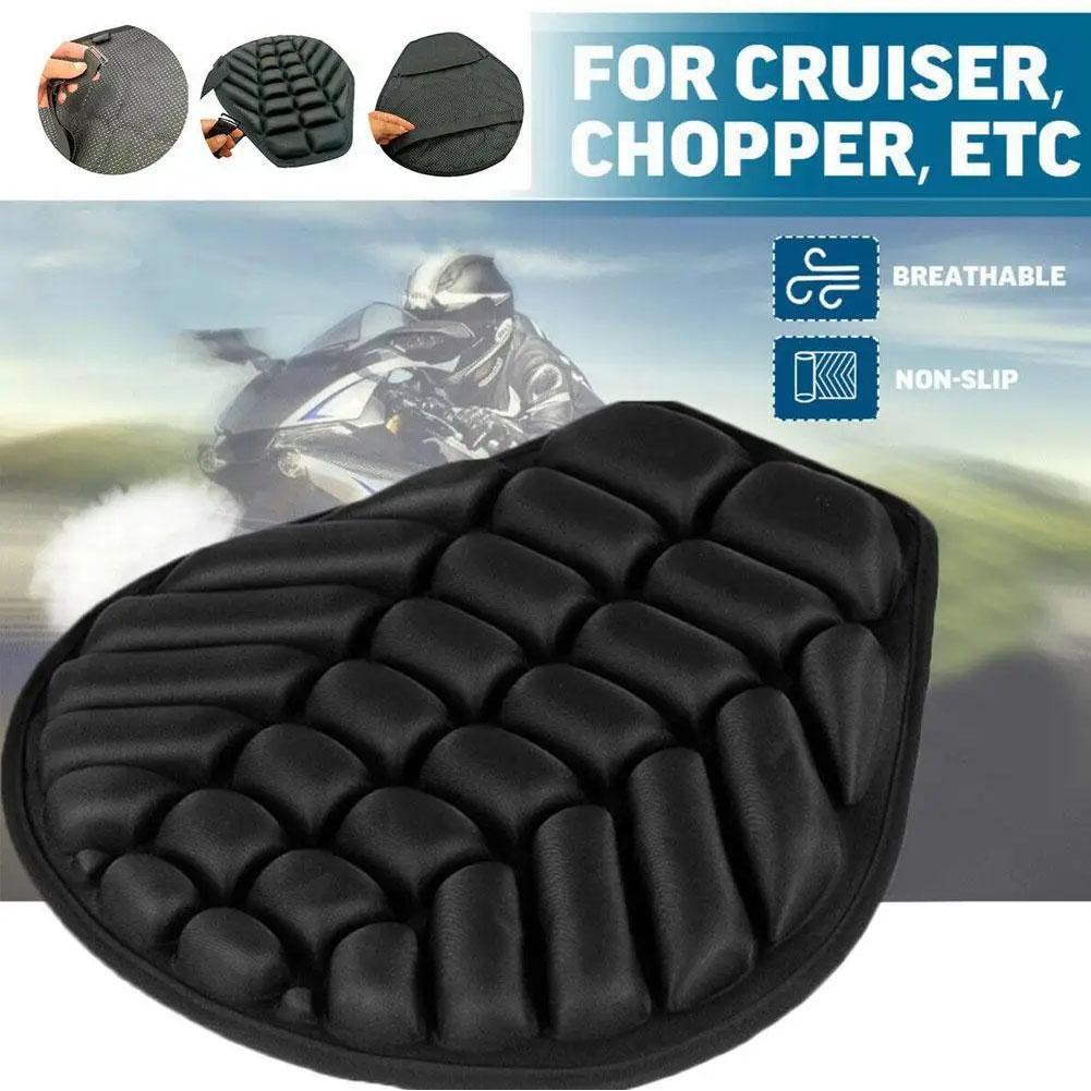 1Pc Soft Motorcycle Seat Cover Summer Air Pad Seat Cushion Cover Pressure Relief Protector For Cruiser Sport Touring Saddles
