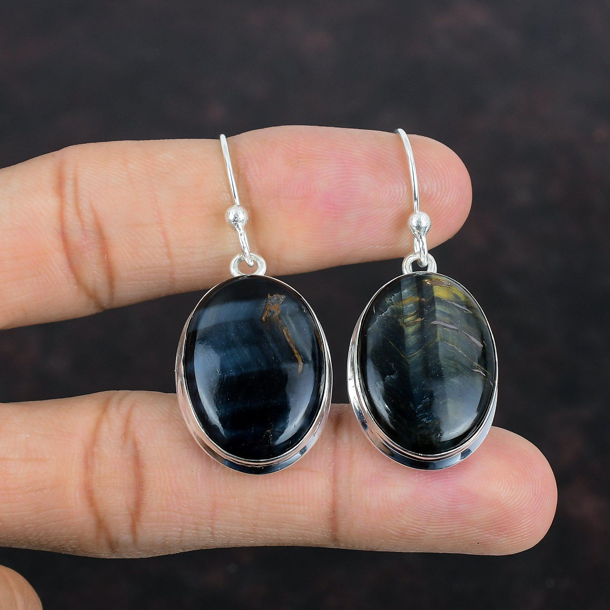 Серьги из драгоценных камней Pietersite, ювелирные изделия ручной работы, уникальные серьги из стерлингового серебра 925 пробы, ювелирные изделия Pietersite, серьги с камнями по дате рождения, подарки для мамы