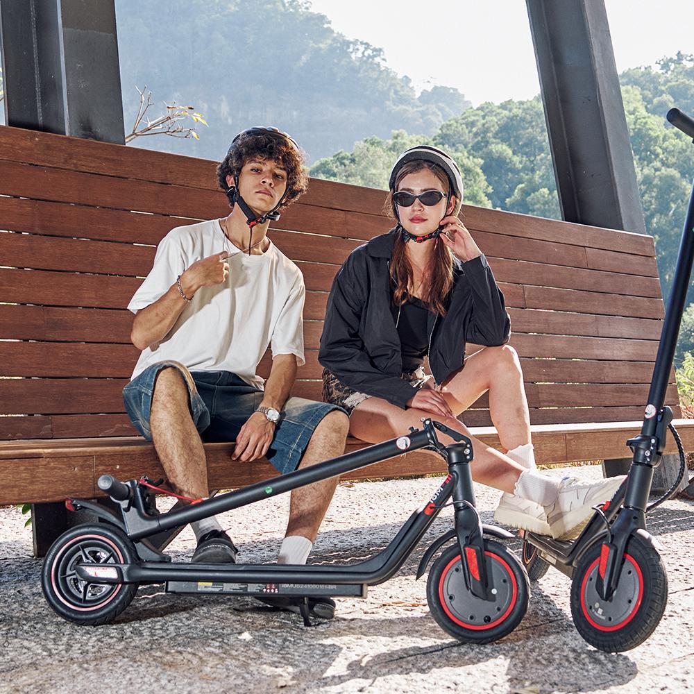 iScooter i9M Electric Scooter 500W Motor 7.5Ah 10'' Pneumatic Tires Rear Disc Brake Speed 25KM/H 22-30KM Range, Adult Electric Scooters