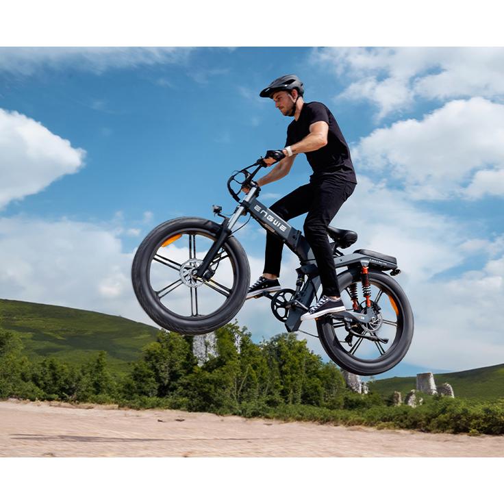 ENGWE X26 Electric Bicycle 1000W Motor 48V 29.2Ah Dual Battery Mountain Snow Foldable E-bike 26*4.0 Inch Fat Tire Electric Bike