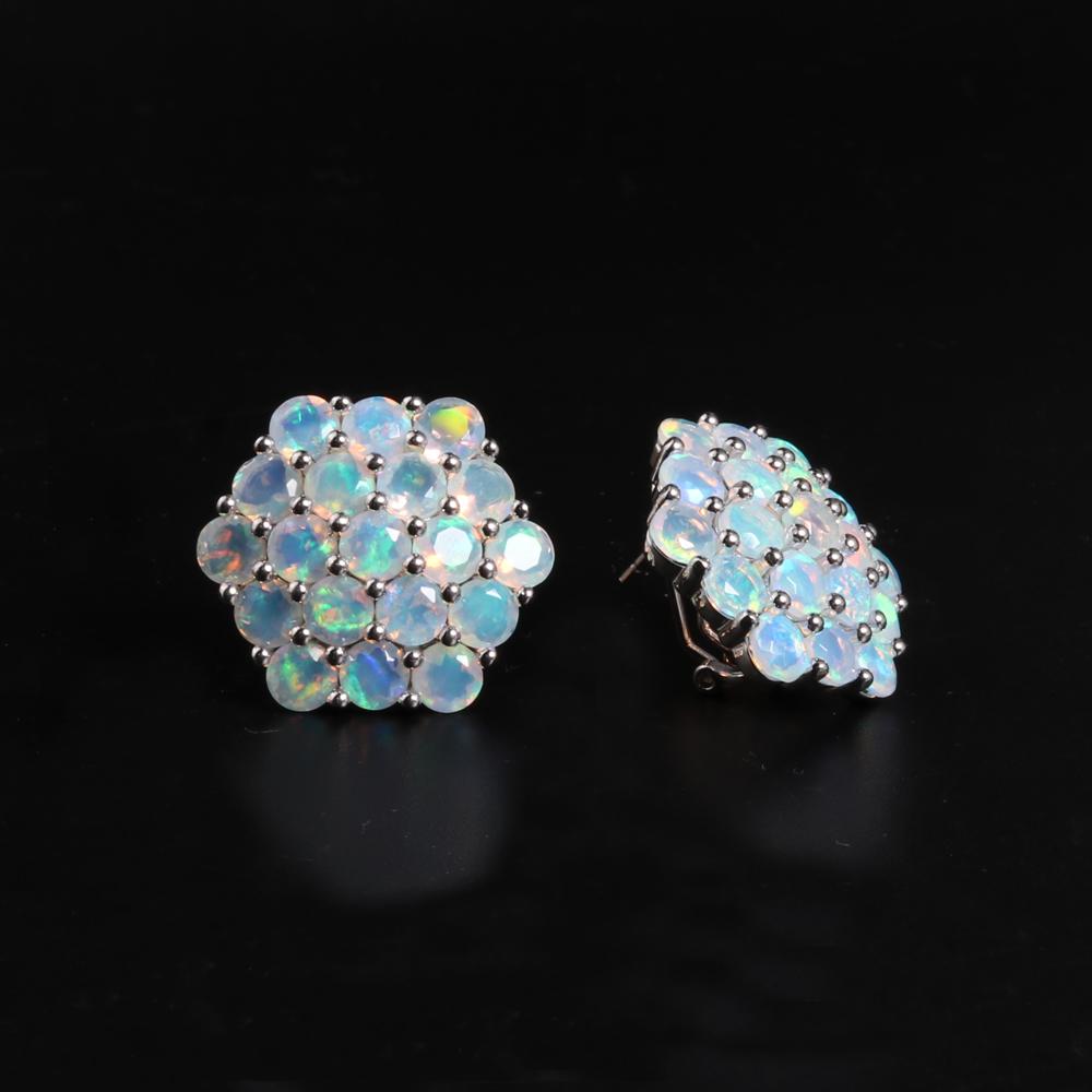 Красивые роскошные большие серьги из серебра 925 пробы с натуральным эфиопским опалом 13,3 карата для женщин, день рождения, юбилей