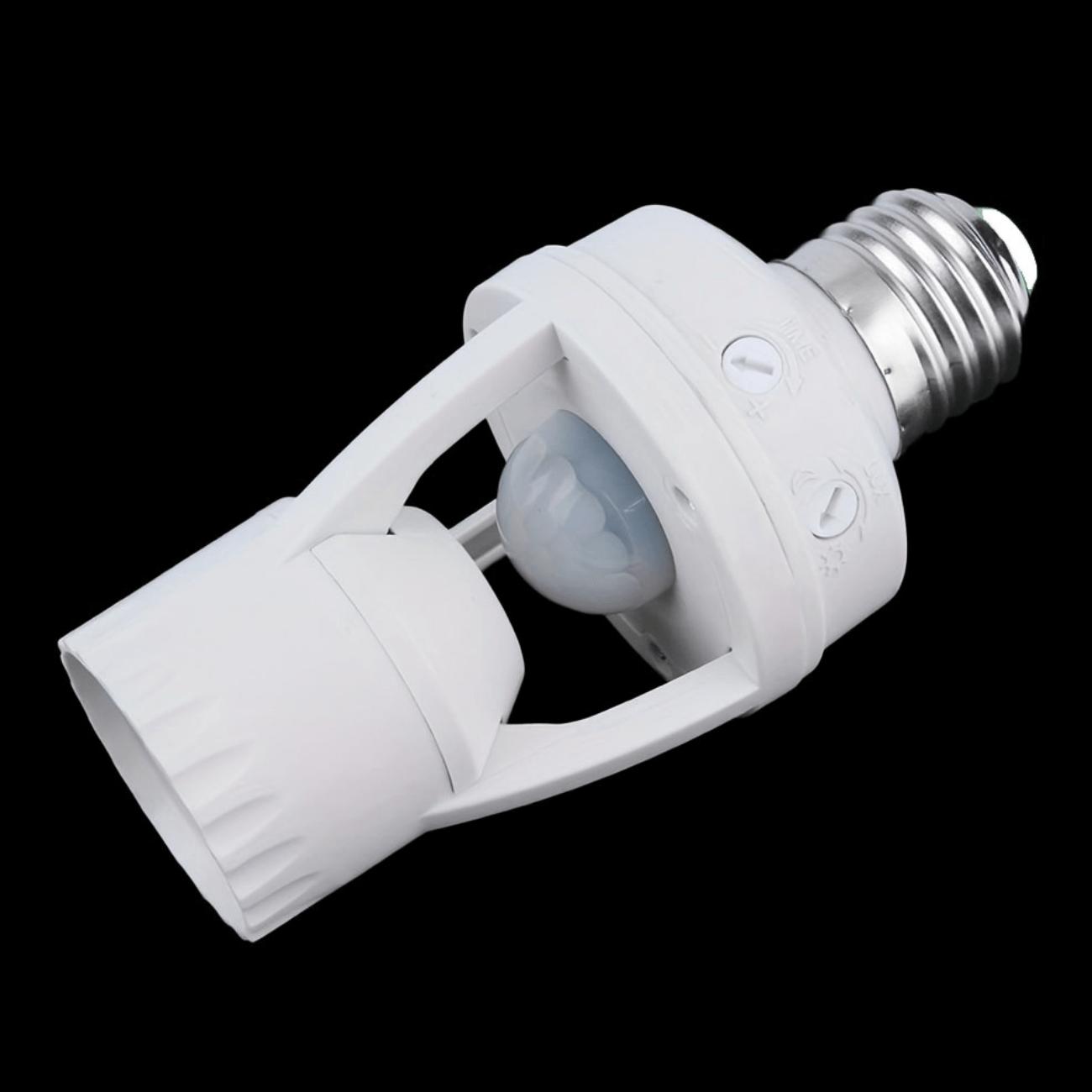 Патрон для лампы E27 с датчиком движения PIR, адаптер-держатель для умной лампы, AC 110–240 В, LED-конвертер цоколя для управления освещением домашней автоматизации