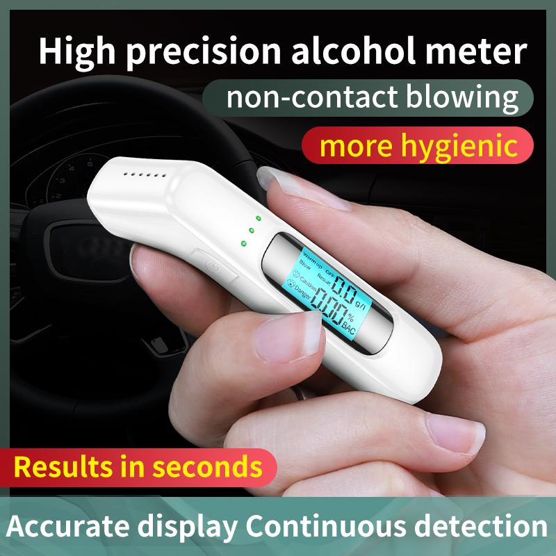 2024 New Digital Alcohol Breath Tester Mini Breathalyzer Handheld Analyzer Portable Measurement and Testing Instrument for Household Alcohol Testing