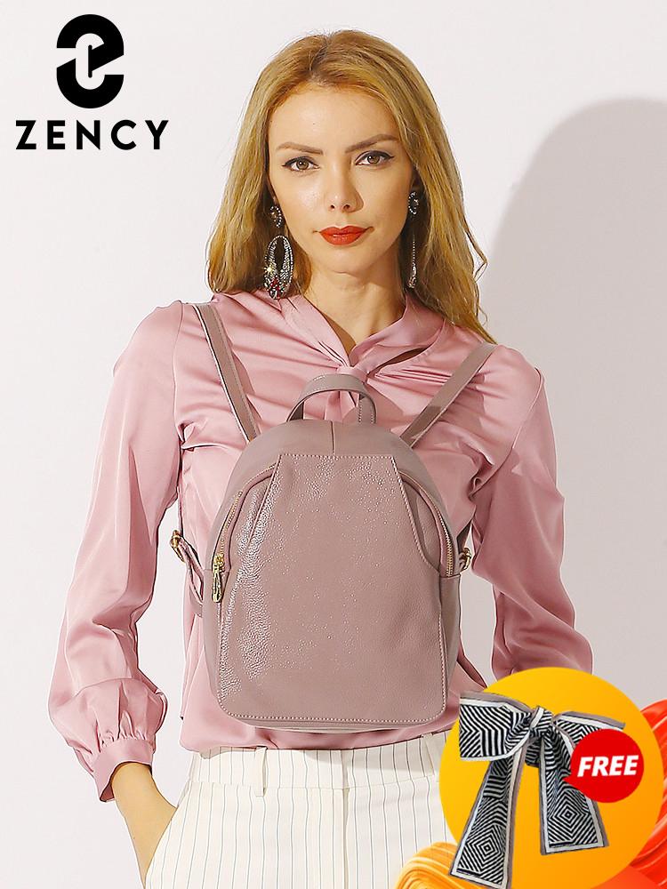 Zency Charm женский рюкзак из 100% натуральной кожи с защитой от кражи, элегантные женские дорожные сумки, школьный рюкзак для девочек, праздничный рюкзак
