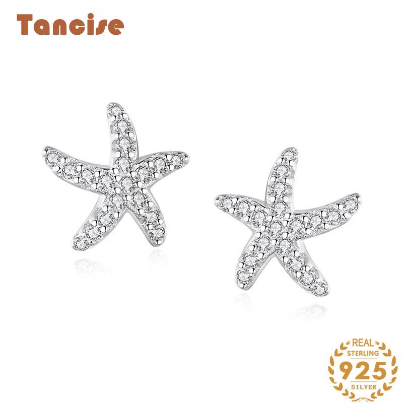 Tancise 925 Sterling Silver Zircon Earrings Drop Earrings For Women Wedding Party Gifts