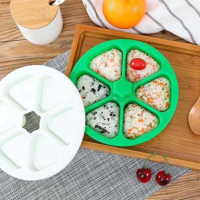 6 In 1 Triangle Rice Ball Sushi Lunch Box Japanese Sushi Mold for Making Seaweed Rice Roll Making Tool Mold