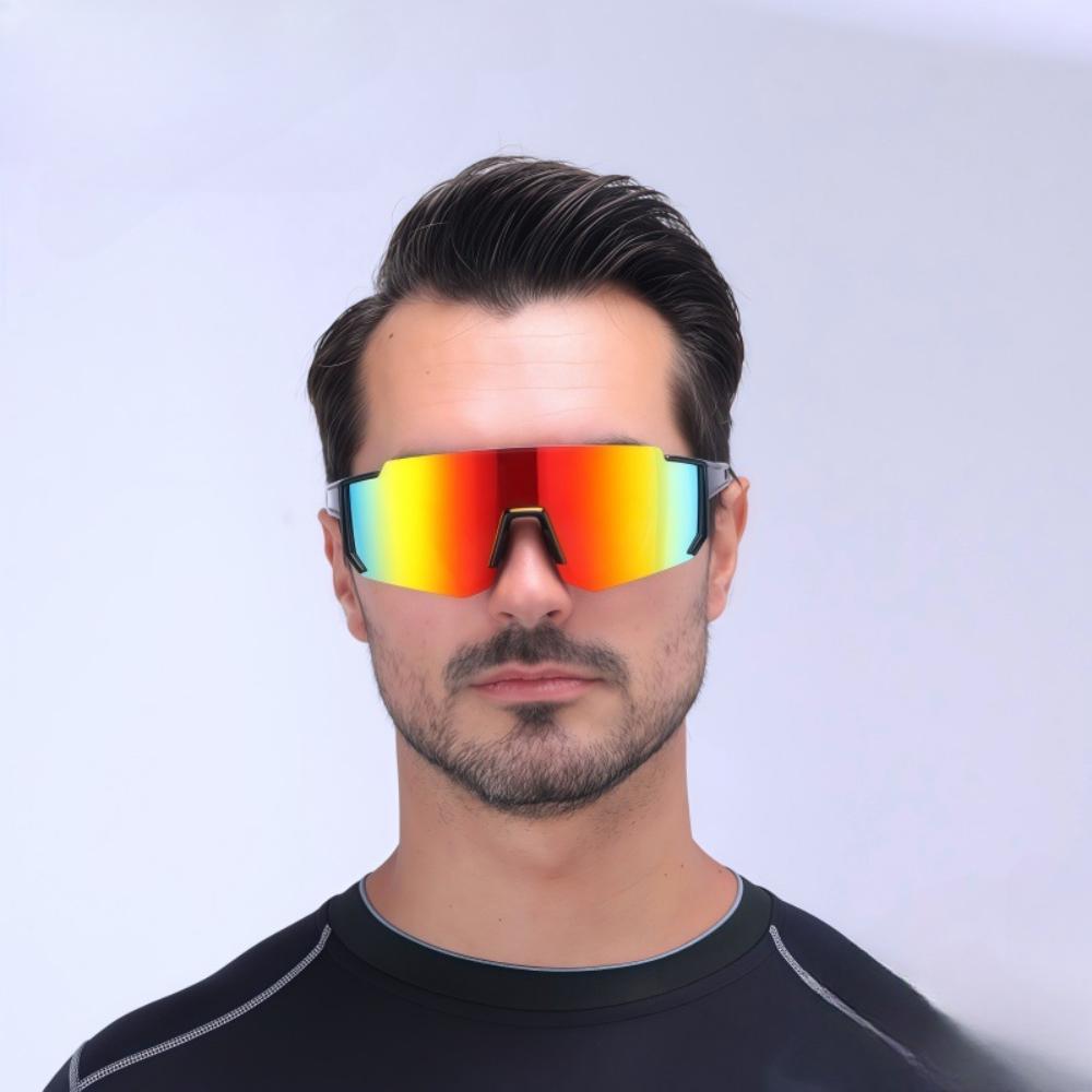 Европейские и американские новые спортивные велосипедные солнцезащитные очки, велосипедные трендовые мужские и женские цветные солнцезащитные очки для улицы, модные очки с покрытием