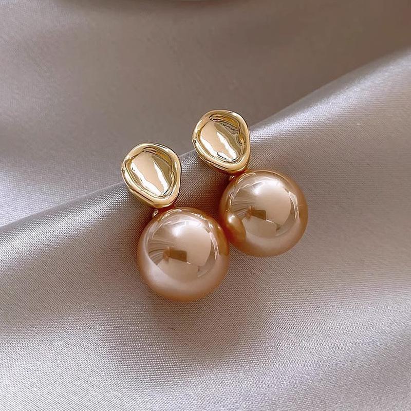 Mihmily Бренд - женские серьги с жемчугом цвета шампанского, ретро-французский стиль.