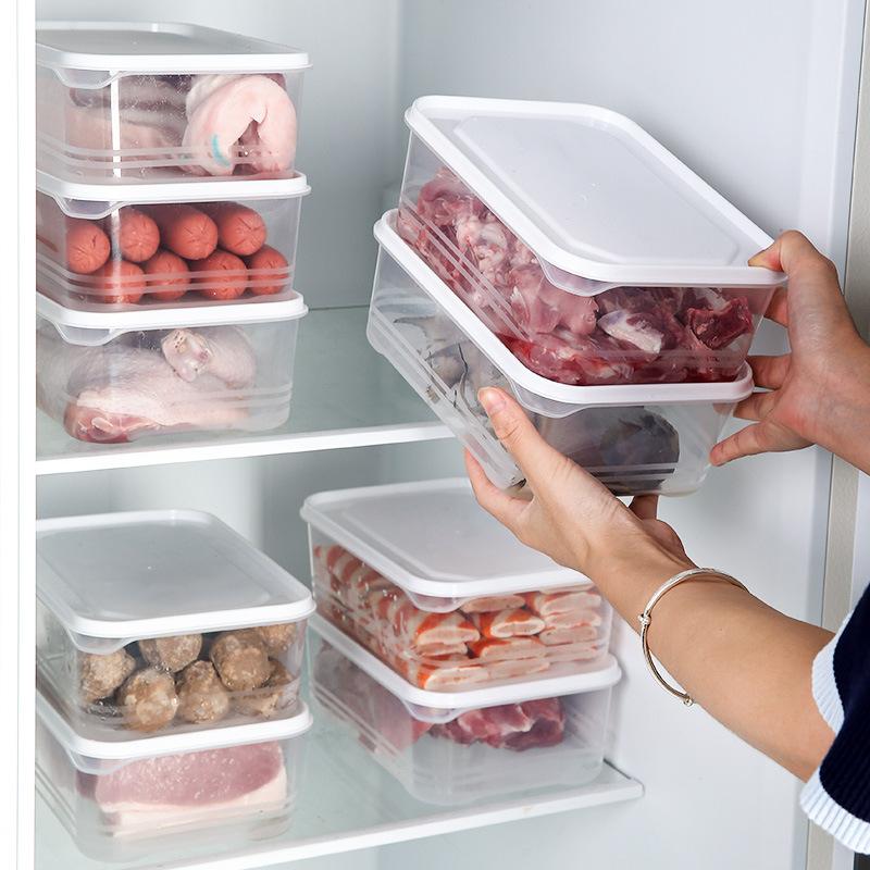 Пластиковый контейнер для хранения свежих продуктов, прямоугольный, для пикника, поднос для бенто, коробка для хранения в холодильнике/морозильнике, ресторанная тарелка