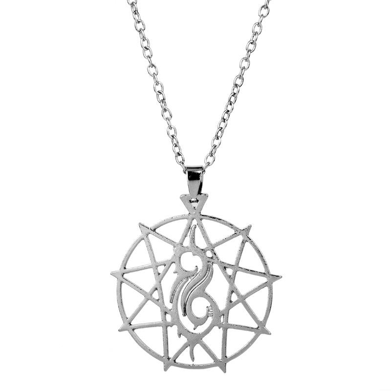 Metal Rock Band Slipknot Logo Pendant Necklace Alloy Long Chain Necklace