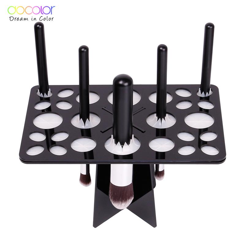 Docolor 26 Holes Makeup Brush Holder Air Drying Rack Multifunction Organizer Shelf Cosmetic Storage Tool Make Up Brusher Stand