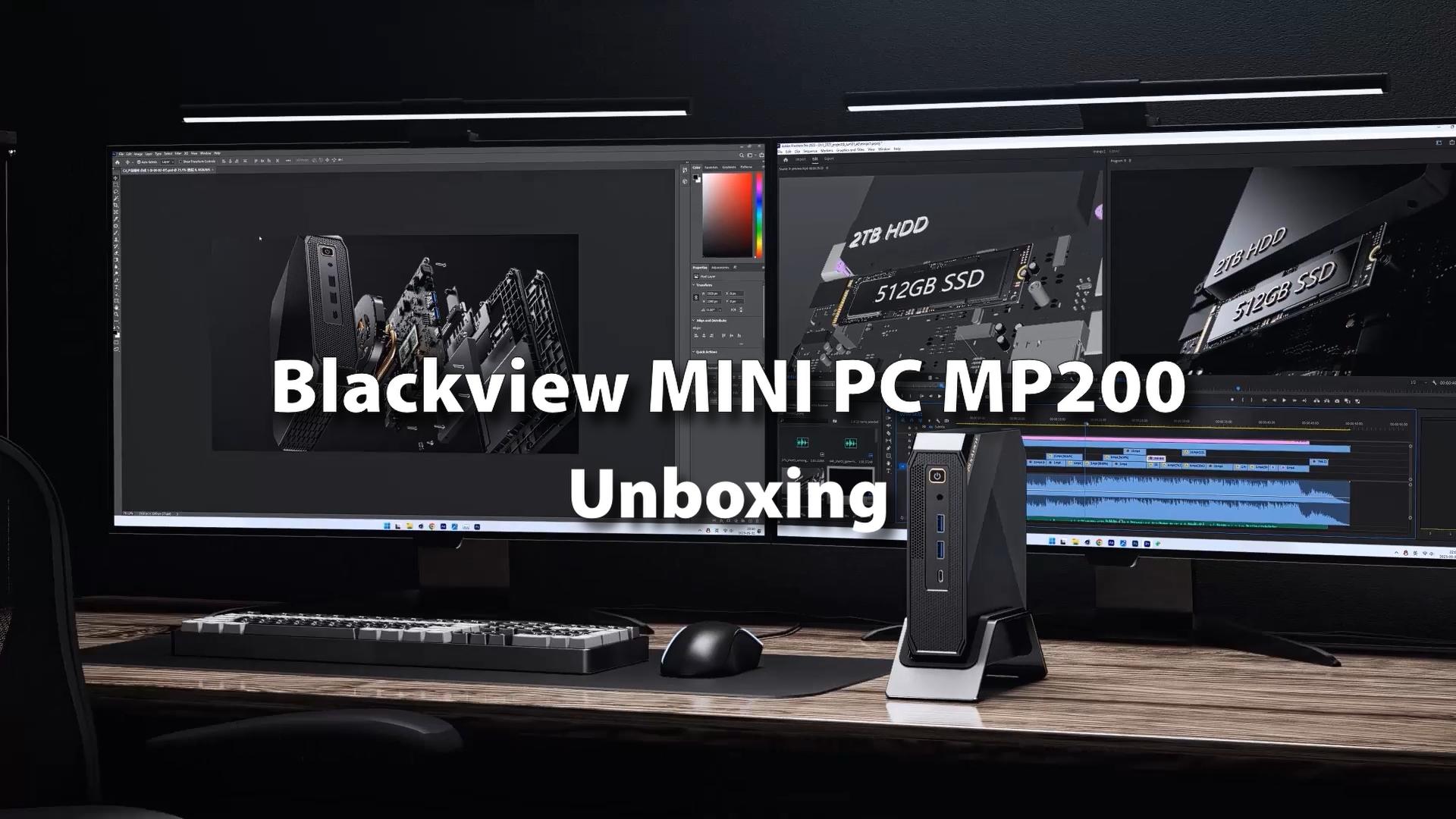 Blackview Мини-ПК MP200 Настольный компьютер Intel 11-го поколения I9-11900H до 4,9 ГГц, 16 ГБ DDR4, 512 ГБ/1 ТБ SSD, Windows 11 Pro, Wi-Fi 6, 4K DH ПК