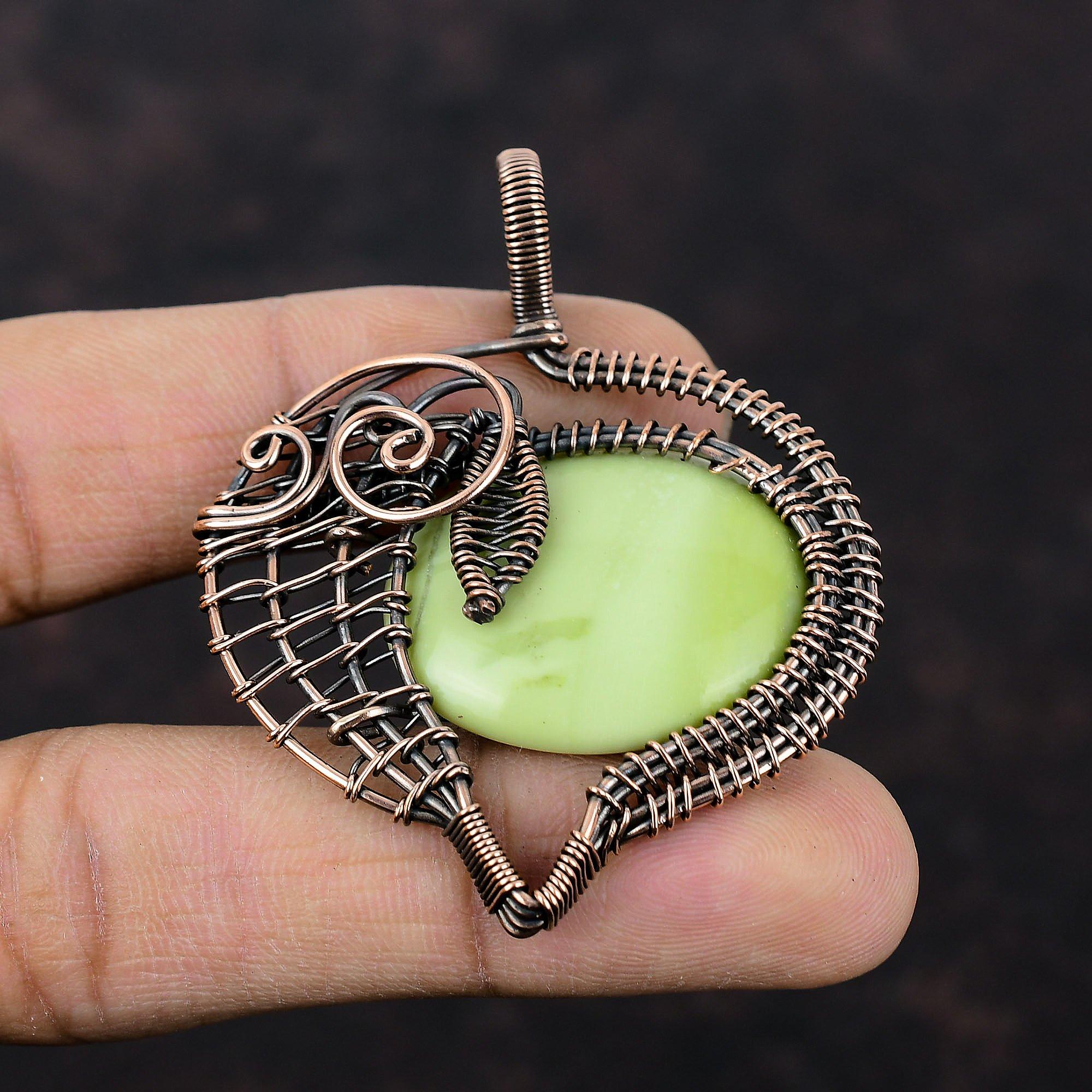 Подвеска-змеевик, обернутая медной проволокой, ювелирное украшение, подвеска из драгоценных камней, подвеска-змеевик, ручная работа, обернутая медной проволокой, свадебный подарок