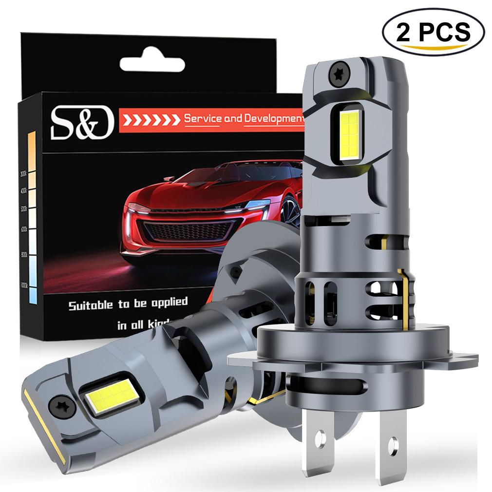 2Pcs H7 LED Headlight Bulb Mini Wireless 60W 20000LM 6500K CSP for Car Headlamp Auto Diode Lamps H7 Turbo Led 12V Automobile