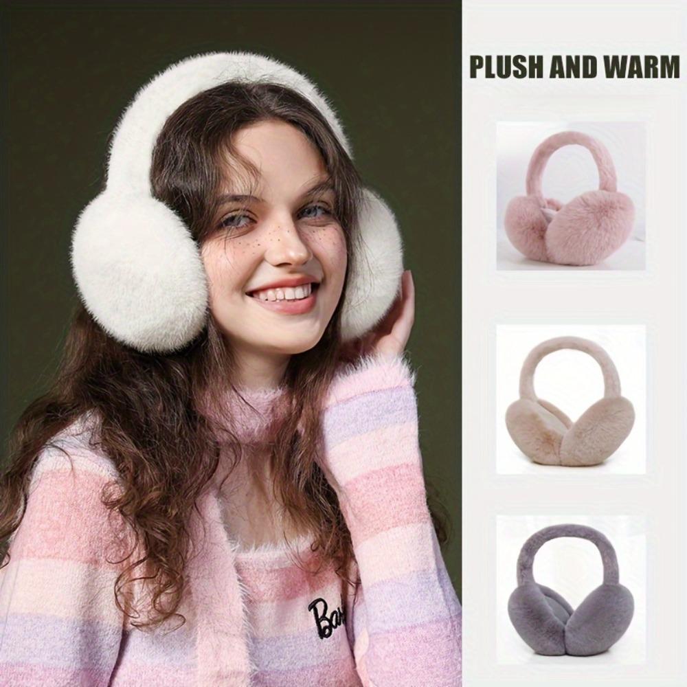 Осенние и зимние теплые однотонные складные плюшевые наушники Burger для мужчин и женщин с одинаковыми плюшевыми теплыми защитными наушниками от замерзания