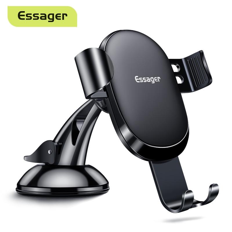 Essager Gravity Car Phone Holder For iPhone Samsung Universal Mount Holder For Phone In Car Cell Mobile Phone Holder Stand