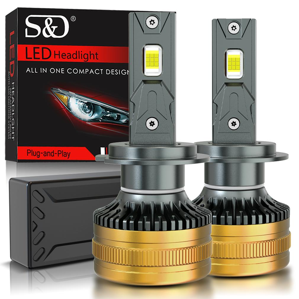 2Pcs H7 H4 Led Headlight Bulbs 6500K H1 H8 H11 Led 9005 HB3 9006 HB4 Auto Lamp 9012 Hir2 High Power 120W 60000LM Canbus CSP Chips Headlamp