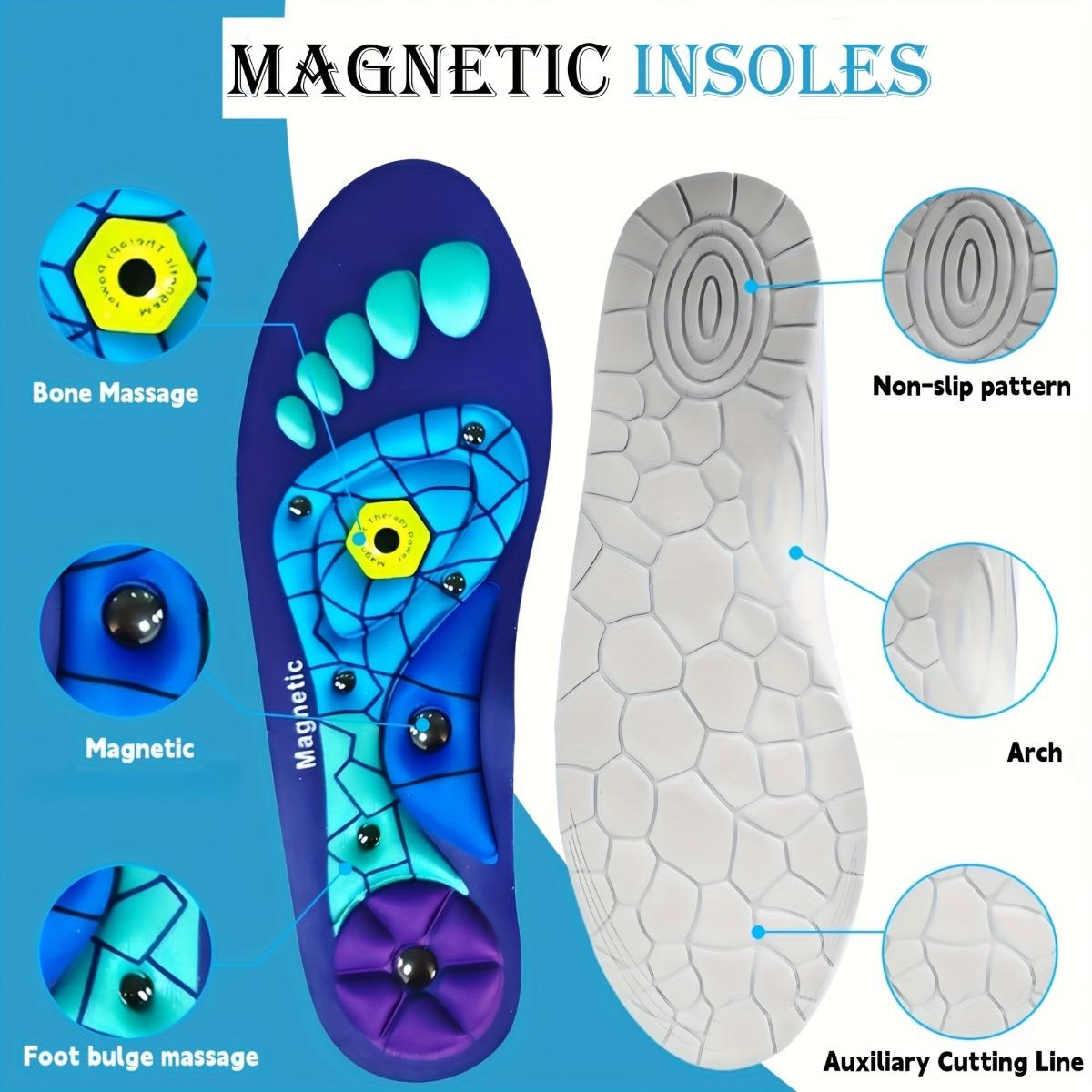 Magnetic Acupoint Massage Insole - Ergonomic Arch Support, Sweat Absorption and Odor Prevention, Soft and Elastic, Cutting Design, Muscle Tension