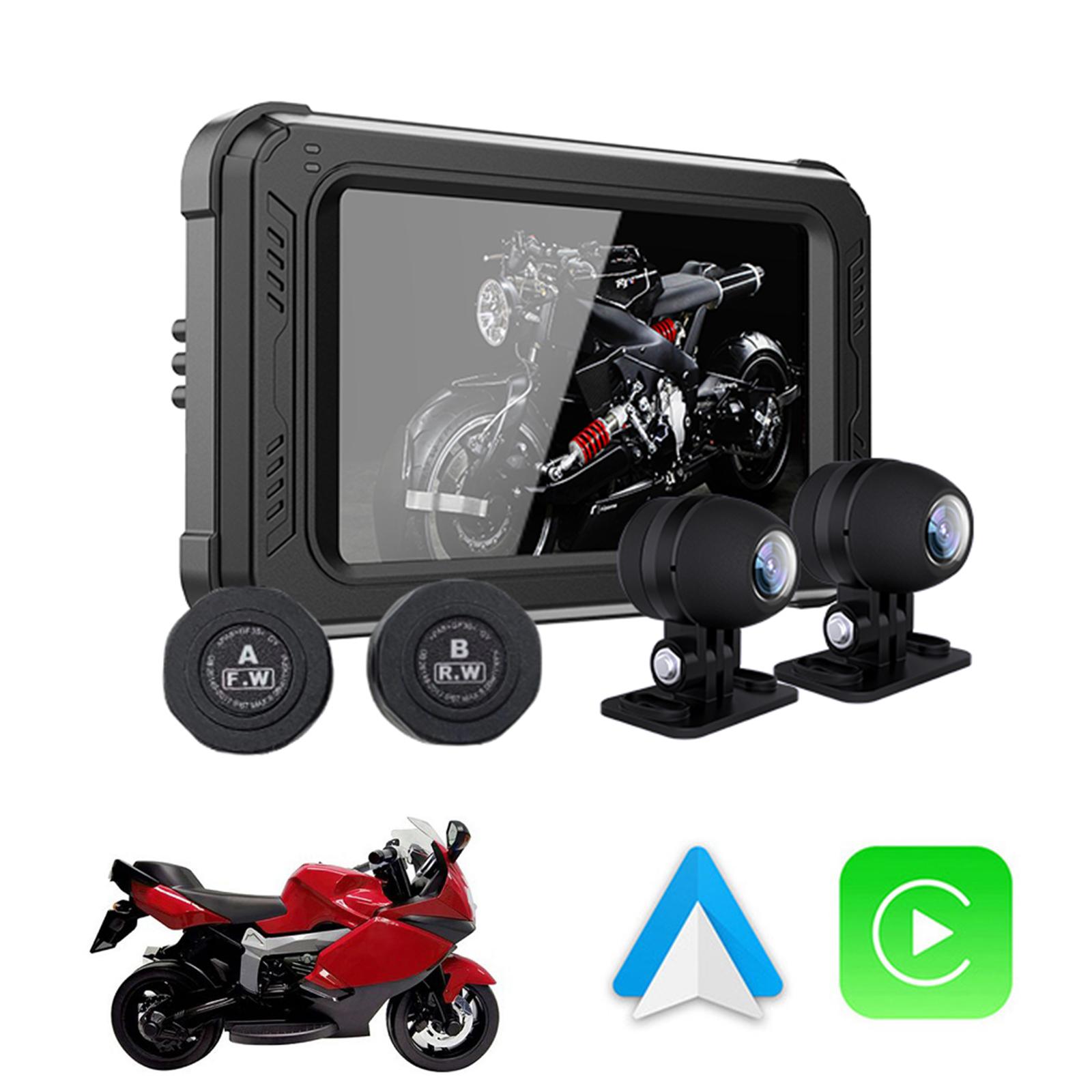 Новый мотоциклетный беспроводной Carplay Smart Android с автоматическим проекционным экраном, записывающее устройство для вождения с контролем давления в шинах автомобиля