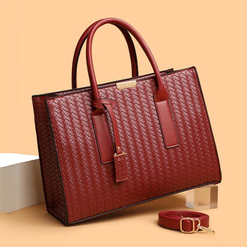 Fashion Vintage Faux Leather Woven Handbag Women's Vintage Shoulder Crossbody Bag Work Shopping and Meeting Friends Ladies Holiday Gifts