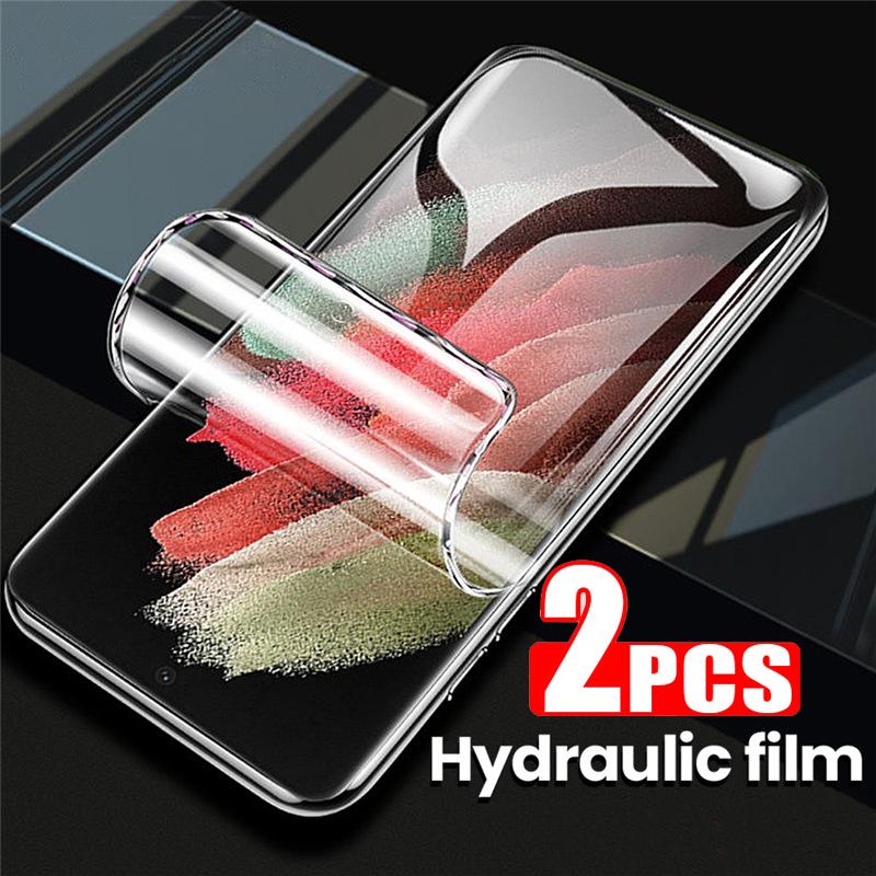 2PCS HD Hydrogel Film for iPhone Samsung Huawei Honor Xiaomi Redmi OPPO Realme Vivo OnePlus Phone Screen Protector Soft Full Cover