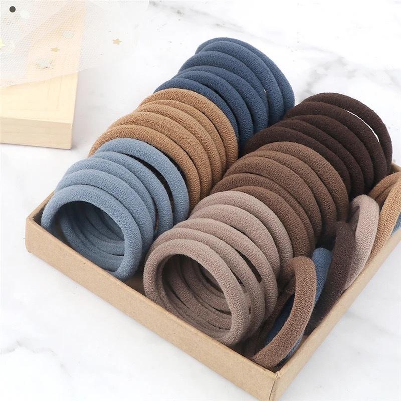 20/30PCS/Set Women Girls Basic Hair Bands 4cm Simple Solid Colors Elastic Headband Hair Ropes Ties Hair Accessories Ponytail Holder