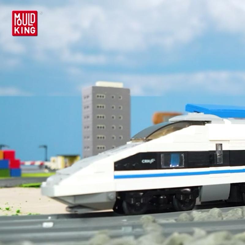 MOULD KING 12021 CRH Train Building Block Technical RC Electric Railway Track Kids Bricks Toys Christmas Gifts Birthday Present