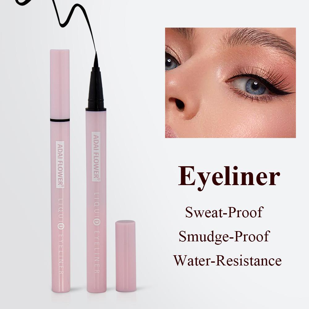 Водостойкая подводка для глаз. Не размазывается, не оставляет следов, цвет длительный. Светло-розовая подводка для глаз. Черный.