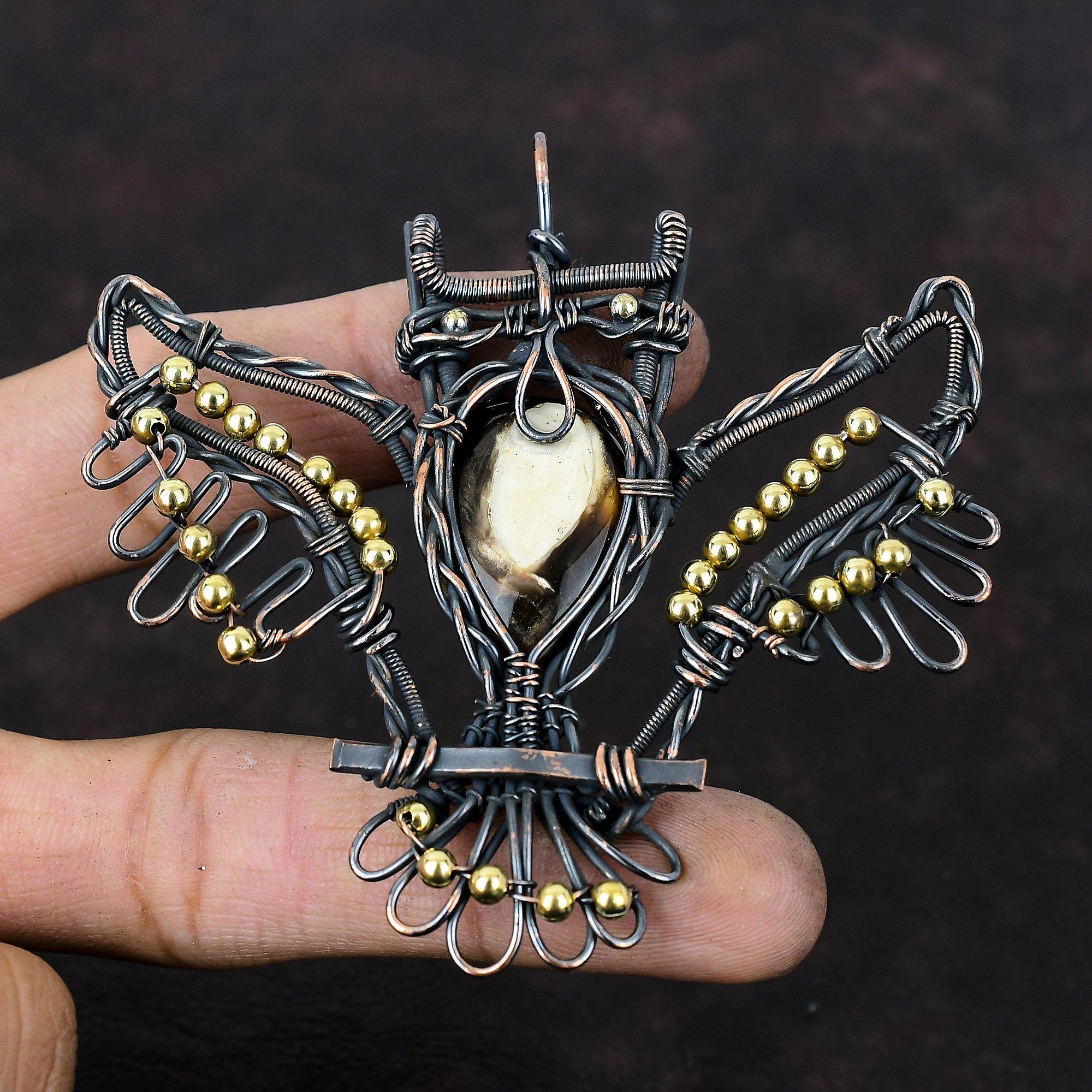 Подвеска из арахисового дерева, яшма, медная проволока, обернутая подвеской из драгоценных камней, проволочная обертка, сова, ювелирные изделия ручной работы, медная проволока, ювелирные изделия для подарка