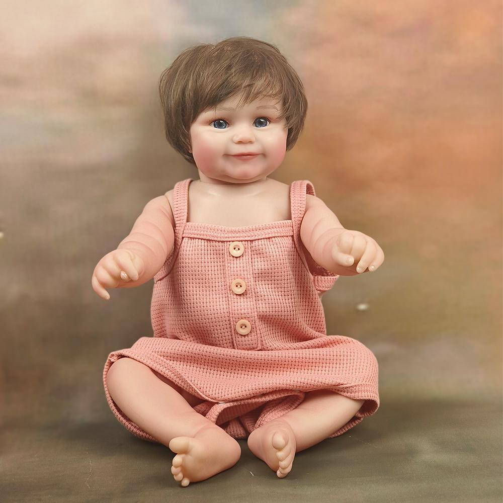 50cm Reborn Maddie Doll Full Body Silicone Waterproof Hand-Detailed Painting with Visible Veins Lifelike 3D Skin Tone Toy