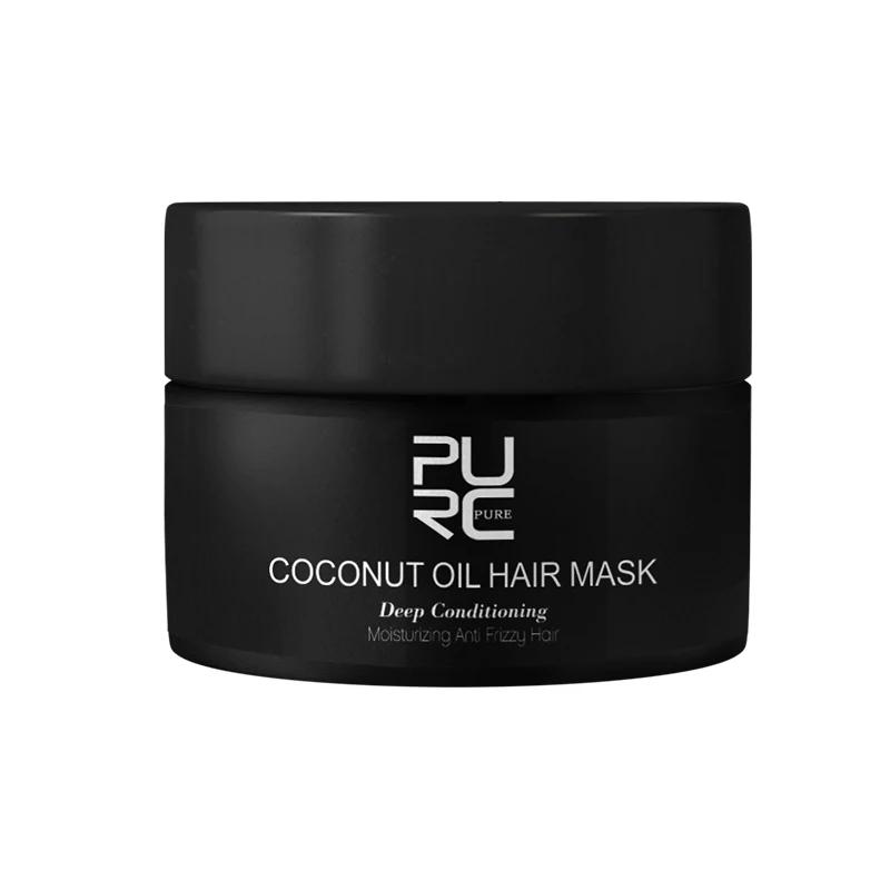 PURC Coconut Oil Hair Mask Deep Conditioning Hair Treatment for Dry Damaged and Color Treated Hair Sulfate Free 50ml