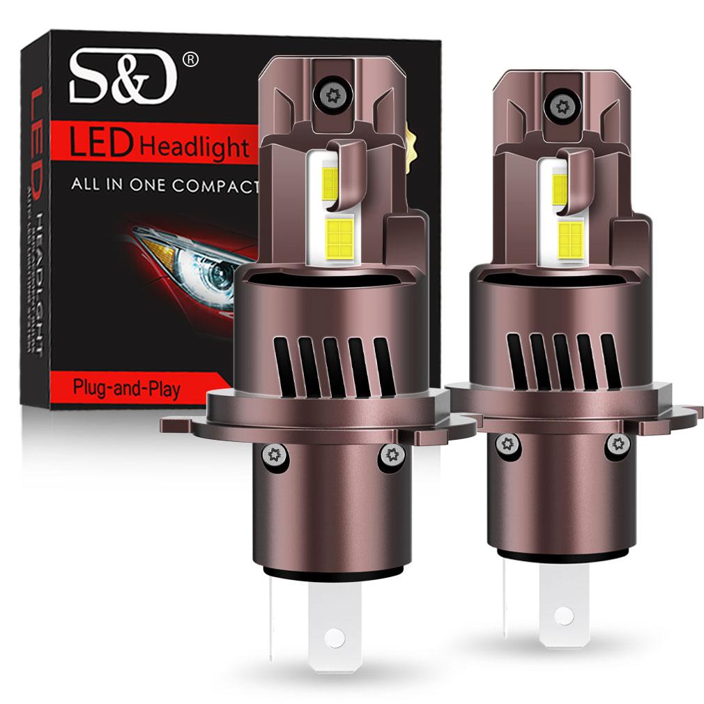 2 шт. Canbus H4 Светодиодные лампы головного света Высокий низкий луч 30000 лм Автомобильные мотоциклетные фары 24 шт. 3570 CSP Turbo светодиодные диодные лампы Авто мото фары 6500K Белый