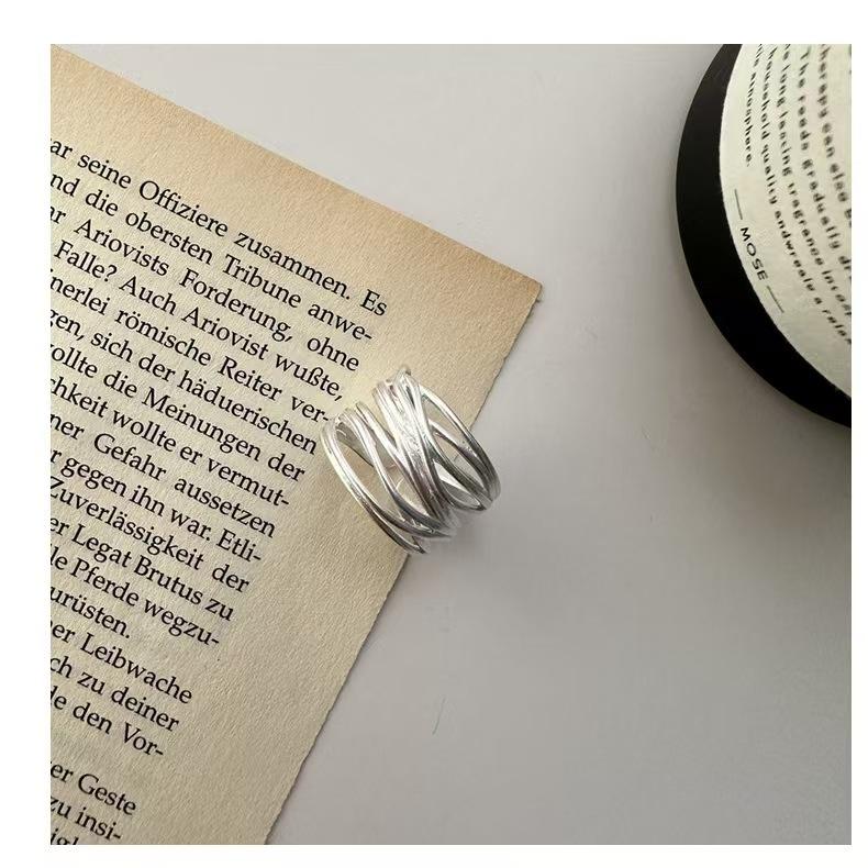 Геометрическое кольцо с открытой шинкой и неровными линиями для женщин, модные и изысканные аксессуары, праздничные подарки