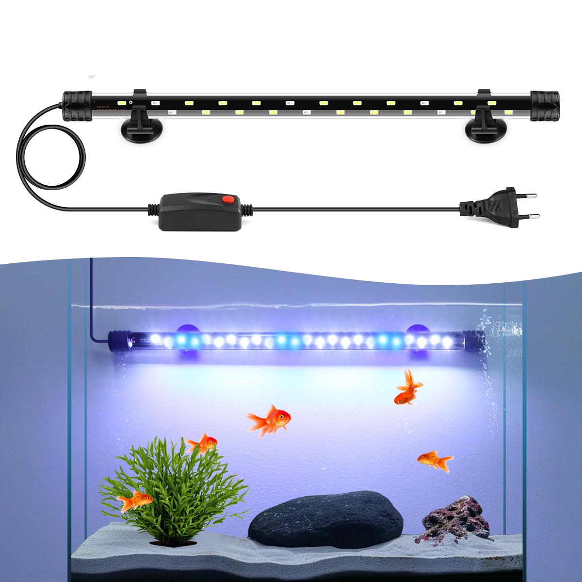 Aquarium LED Bar Light Waterproof Fish Tank Light 18/22/38/48 CM Underwater Aquario Lamp Aquariums Decor Lighting 220V EU Power