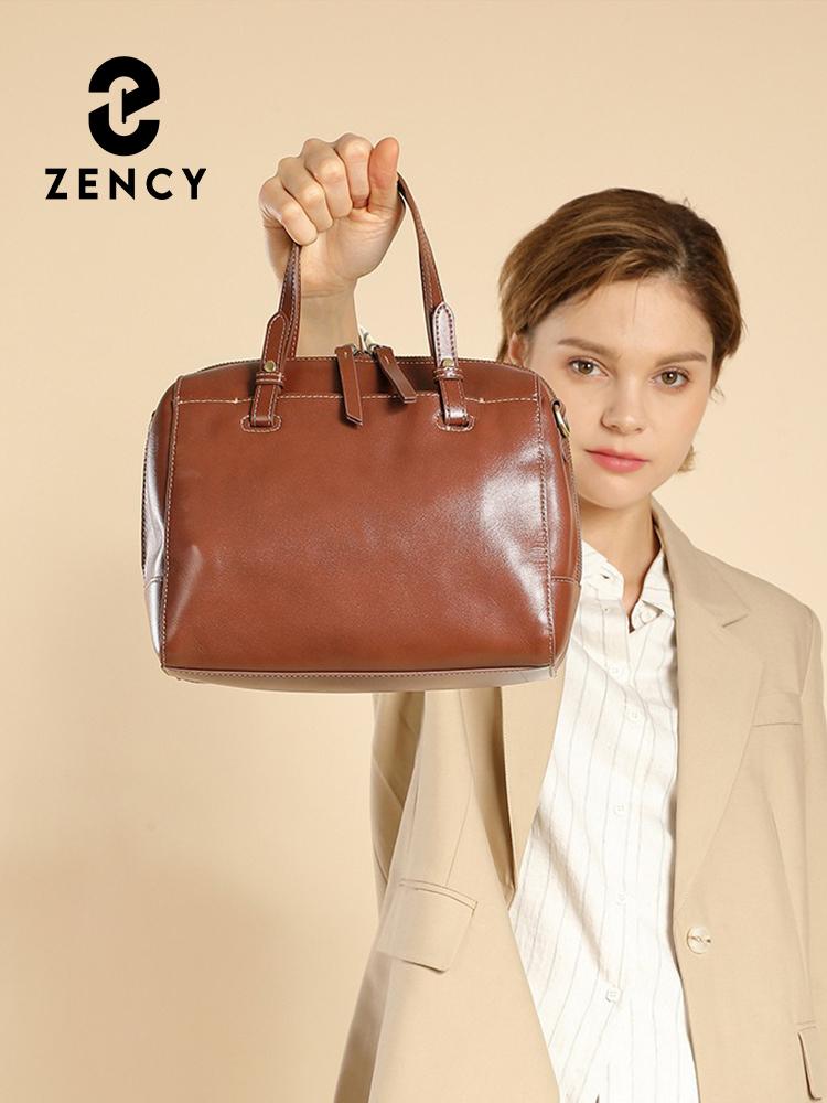 Винтажная дизайнерская сумка Zency из натуральной кожи для женщин