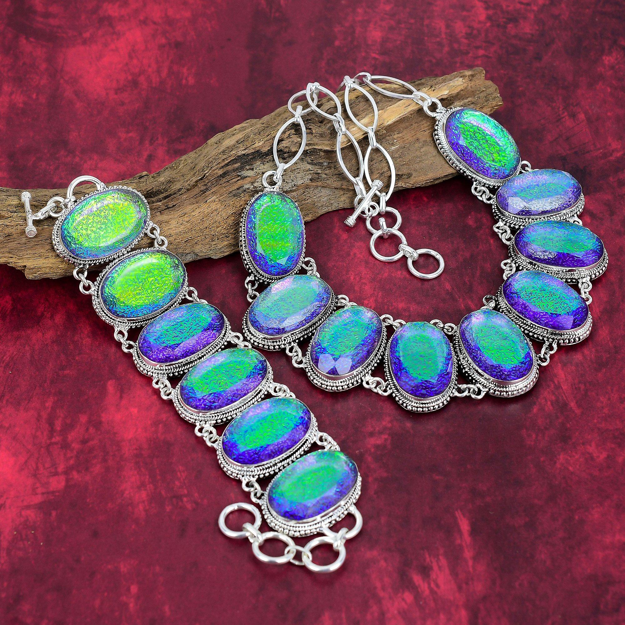 Ювелирные изделия ручной работы из розового триплетного опала, ювелирные изделия из цельного серебра 925 пробы, эксклюзивный комплект из браслета и ожерелья с драгоценными камнями для сестры