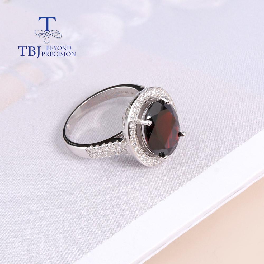 Серебряное кольцо с натуральным темным гранатом, овальное 10*12 мм, драгоценный камень, серебро 925 пробы, изысканные ювелирные изделия для женщин, повседневная одежда, подарок