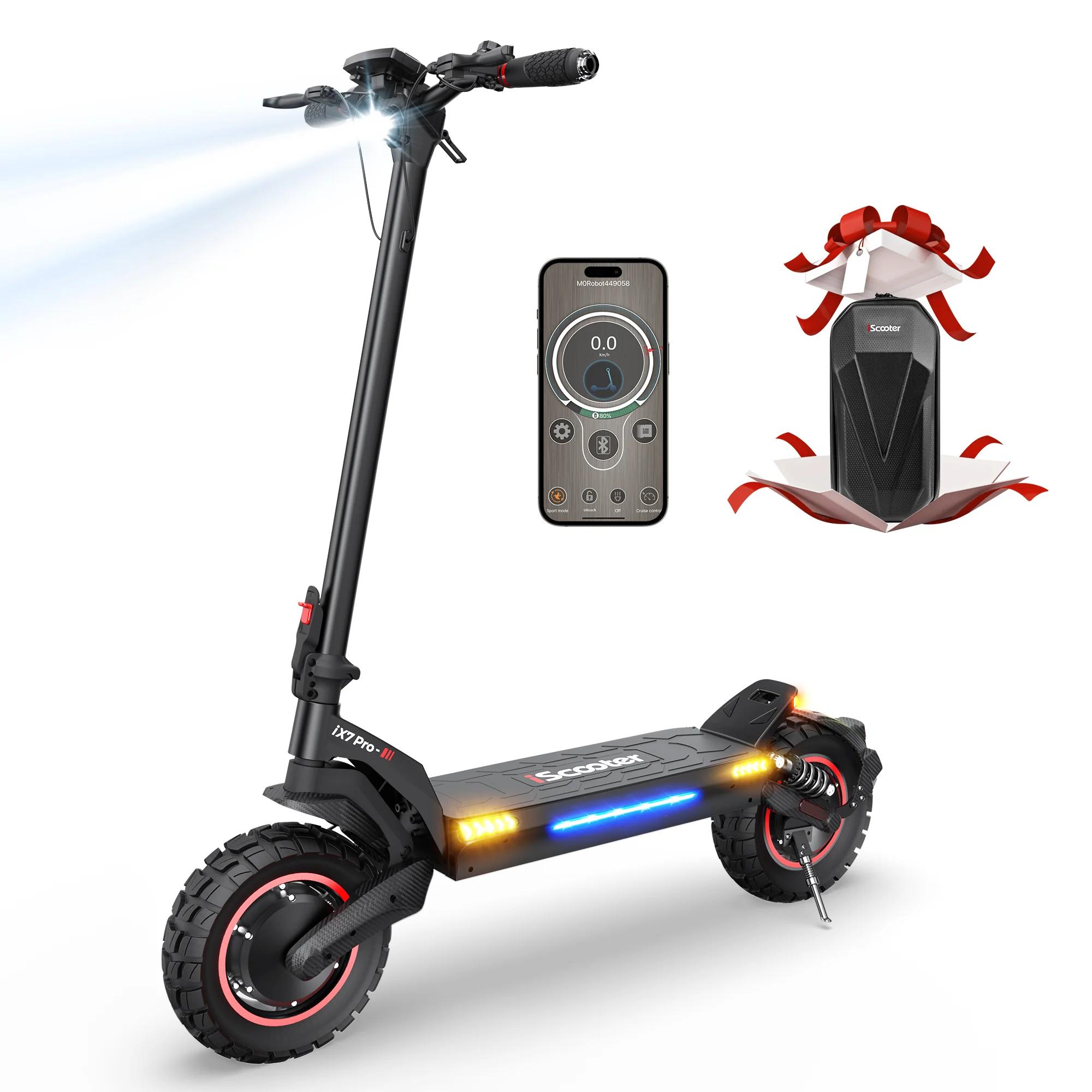 iScooter iX7 PRO All-Terrain  Adult Folding Electric Scooter 1000W*2 Dual Motor 48V17.5Ah Battery 10 Inch Tire Urban Commuting E-Scooter