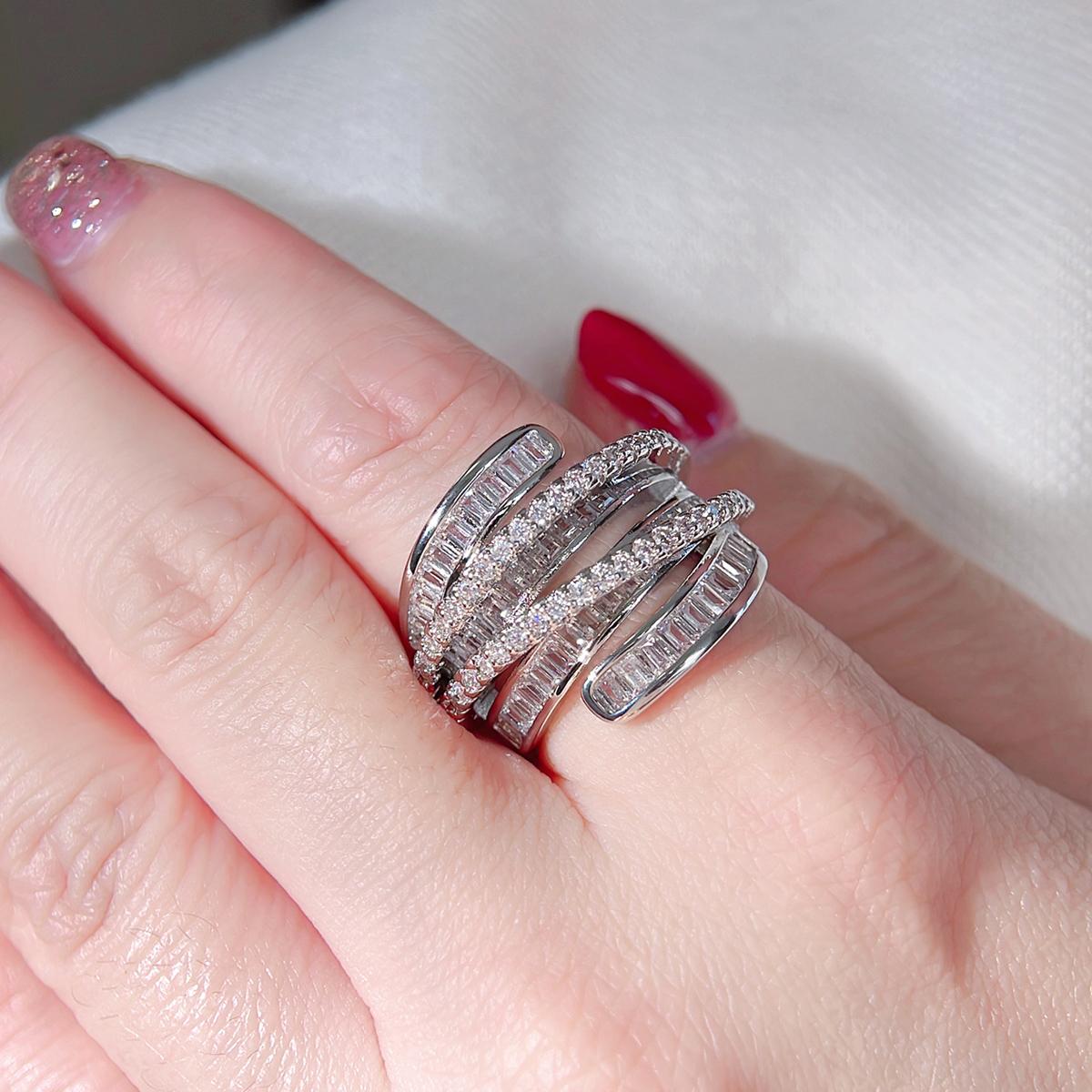 CMM Новое блестящее обручальное кольцо с кубическим цирконием для женщин, геометрический дизайн, Роскошное модное женское кольцо, вечерние ювелирные изделия, подарок