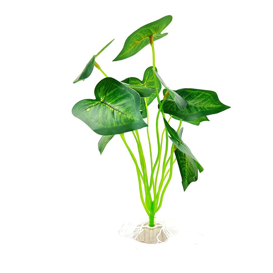 Большие зеленые листья Искусственные водные растения | Яркий пластиковый декор для аквариума | Идеально для аквариумов, ваз и настольного декора – Реалистичные водные растения