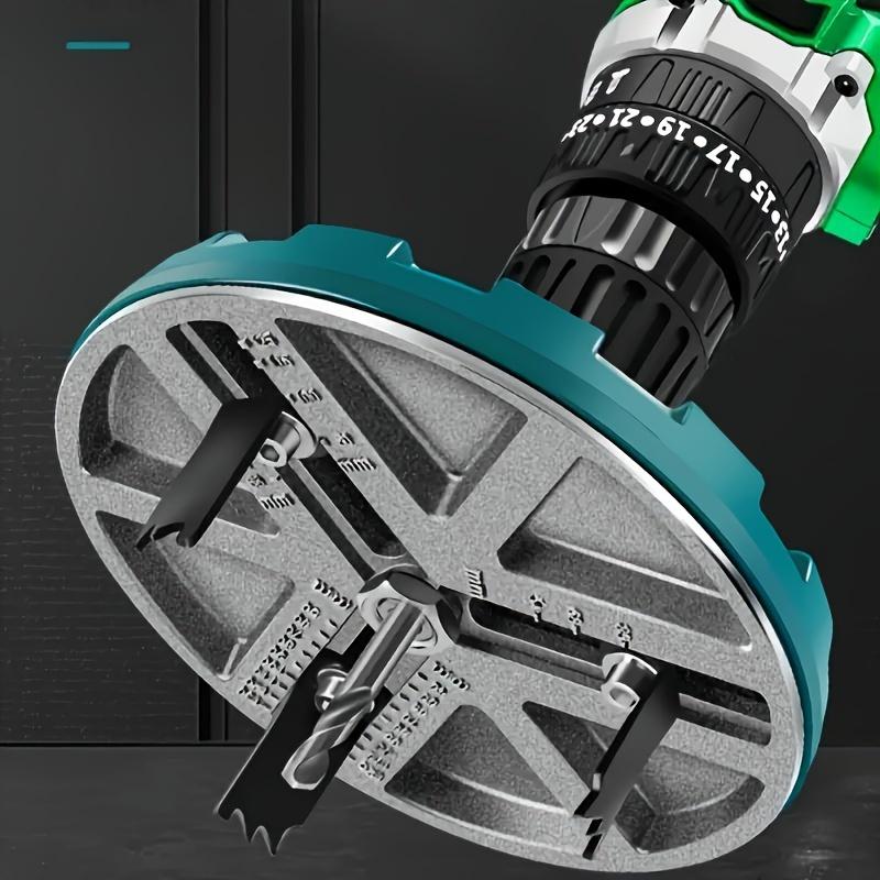 Adjustable Hole Saw Cutter - Tap Extractors for Wood, Plastic, Drywall,Woodworking Tool with Center Drill,Versatile 1.7"-5" Diameter Drill Bit
