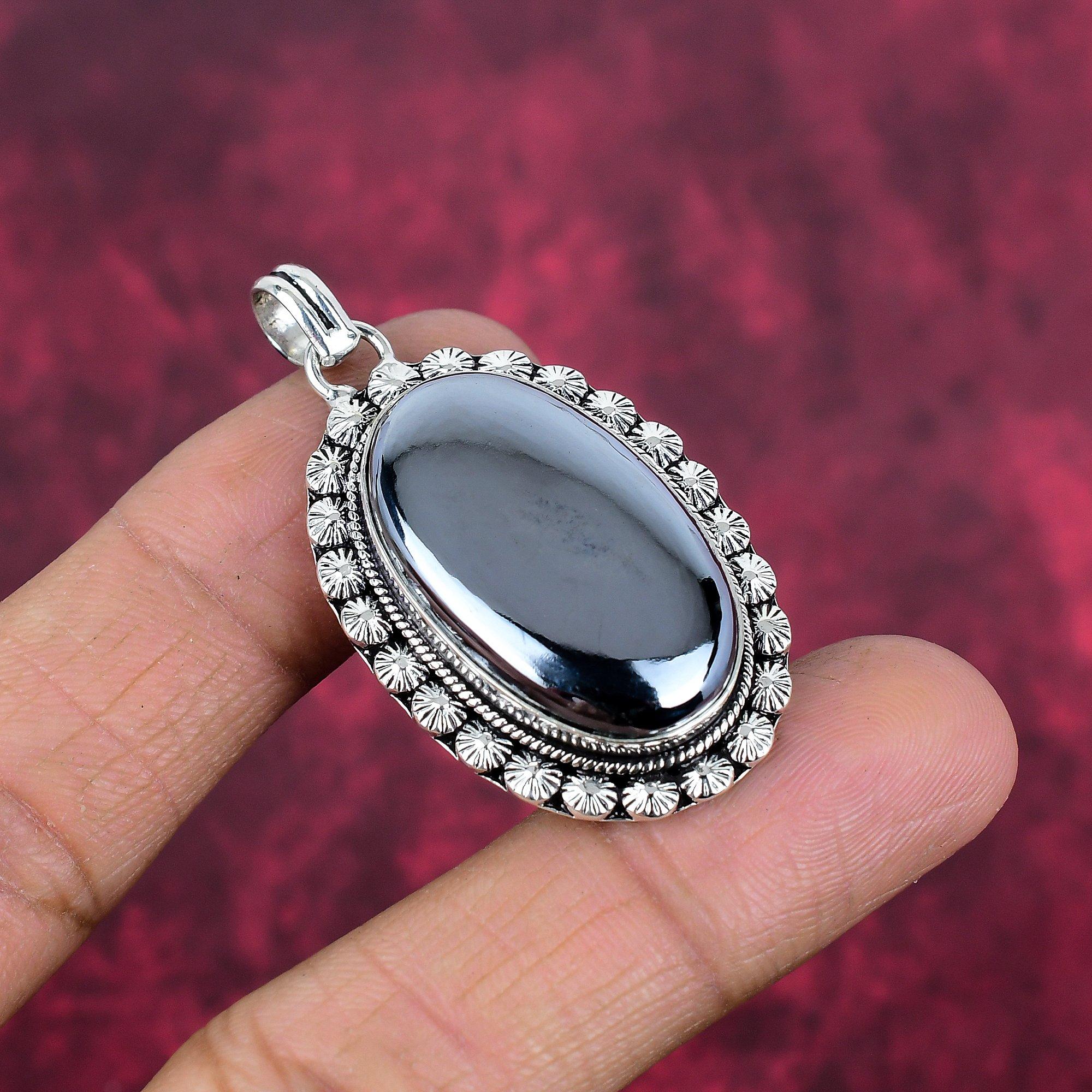 Подвеска из шунгита, ювелирные изделия из стерлингового серебра 925 пробы, подвеска ручной работы, на День Благодарения